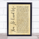 The Crystals Then He Kissed Me Rustic Script Song Lyric Print