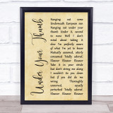 The Vaccines Under Your Thumb Rustic Script Song Lyric Print
