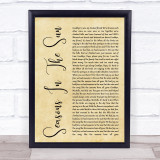 Westlife Seasons In The Sun Rustic Script Song Lyric Quote Print