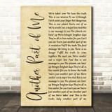 Michael Jackson Another Part of Me Rustic Script Song Lyric Music Art Print
