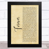 Mumford & Sons Forever Rustic Script Song Lyric Music Art Print