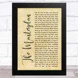Oasis The Masterplan Rustic Script Song Lyric Music Art Print