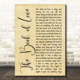 Peter Gabriel The Book of Love Rustic Script Song Lyric Music Art Print