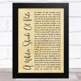 Procol Harum A Whiter Shade Of Pale Rustic Script Song Lyric Music Art Print