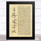 Runrig The Mighty Atlantic Rustic Script Song Lyric Music Art Print