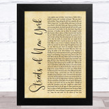 Ryan McMullan Streets of New York Rustic Script Song Lyric Music Art Print