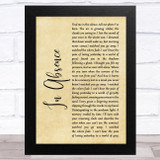 Silent Planet In Absence Rustic Script Song Lyric Music Art Print