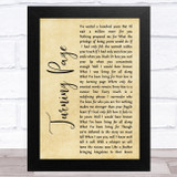 Sleeping At Last Turning Page Rustic Script Song Lyric Music Art Print