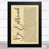 Bethel Music Be Enthroned Rustic Script Song Lyric Music Art Print