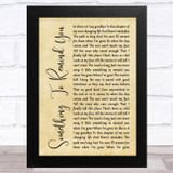 Staind Something To Remind You Rustic Script Song Lyric Music Art Print
