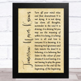 The Beatles Tomorrow Never Knows Rustic Script Song Lyric Music Art Print