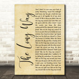 Brett Eldredge The Long Way Rustic Script Song Lyric Music Art Print