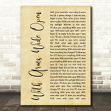 Creed With Arms Wide Open Rustic Script Song Lyric Music Art Print