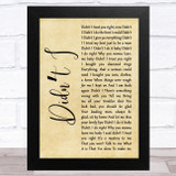 Darondo Didnt I Rustic Script Song Lyric Music Art Print
