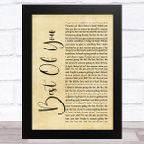 Foo Fighters Best Of You Rustic Script Song Lyric Music Art Print
