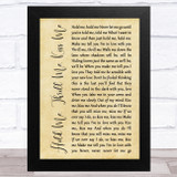 Gloria Estefan Hold Me, Thrill Me, Kiss Me Rustic Script Song Lyric Music Art Print