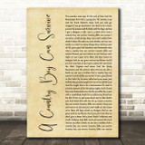 Hank Williams Jr. A Country Boy Can Survive Rustic Script Song Lyric Music Art Print