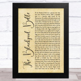 Houghton Weavers The Blackpool Belle Rustic Script Song Lyric Music Art Print