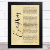 Jaden Smith Everything Rustic Script Song Lyric Music Art Print