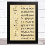 Ali Campbell Blue Eyes Crying In The Rain Rustic Script Song Lyric Music Art Print