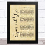 Leslie Odom, Jr., Daveed Diggs, Christopher Jackson & Original Broadway Cast of Hamilton Guns and Ships Rustic Script Song Lyric Music Art Print