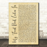 Lonestar My Front Porch Lookin In Rustic Script Song Lyric Music Art Print