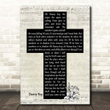 Celtic Woman Danny Boy Music Script Christian Memorial Cross Song Lyric Print