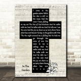 Alan Jackson In The Garden Music Script Christian Memorial Cross Song Lyric Music Art Print
