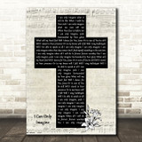 MercyMe I Can Only Imagine Music Script Christian Memorial Cross Song Lyric Music Art Print