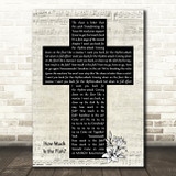 Scooter How Much Is the Fish Music Script Christian Memorial Cross Song Lyric Music Art Print