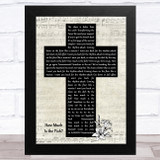 Scooter How Much Is the Fish Music Script Christian Memorial Cross Song Lyric Music Art Print