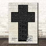 Depeche Mode Blasphemous Rumours Music Script Christian Memorial Cross Song Lyric Music Art Print