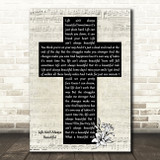 Gary Allan Life Ain't Always Beautiful Music Script Christian Memorial Cross Song Lyric Music Art Print
