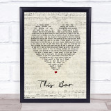 Morgan Wallen This Bar Script Heart Song Lyric Print