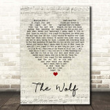 Mumford & Sons The Wolf Script Heart Song Lyric Print