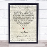 Mumford & Sons Tompkins Square Park Script Heart Song Lyric Print