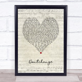 Musiq Soulchild Dontchange Script Heart Song Lyric Print