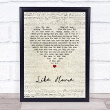 Nicky Romero Like Home Script Heart Song Lyric Print