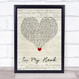 No Doubt In My Head Script Heart Song Lyric Print