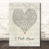 O.A.R. I Feel Home Script Heart Song Lyric Print
