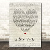Of Monsters And Men Little Talks Script Heart Song Lyric Print