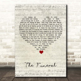 Band Of Horses The Funeral Script Heart Song Lyric Print