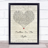 Passenger Feather On The Clyde Script Heart Song Lyric Print