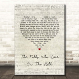Peggy Lee The Folks Who Live On The Hill Script Heart Song Lyric Print