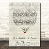 Picture This If I Build A Home On The Moon Script Heart Song Lyric Print