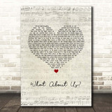 Pink What About Us Script Heart Song Lyric Print