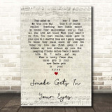 Platters Smoke Gets In Your Eyes Script Heart Song Lyric Print