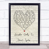 Platters Smoke Gets In Your Eyes Script Heart Song Lyric Print