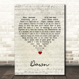 Poets Of The Fall Dawn Script Heart Song Lyric Print