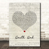 Powfu Death Bed Script Heart Song Lyric Print